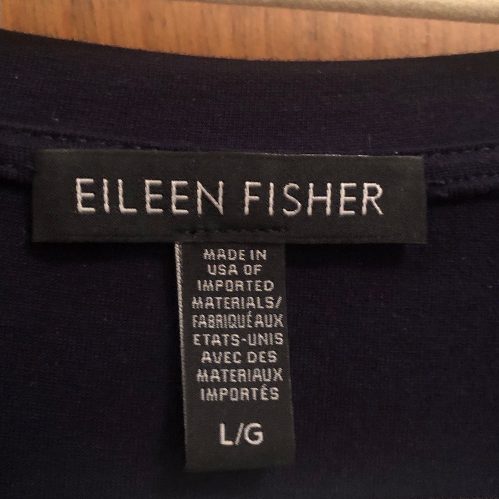 Eileen Fisher Women’s Navy Short Sleeve Crew Tunic - Picture 2 of 5